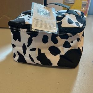 Cow print makeup bag
